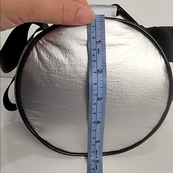 Brand New Silver Bag with Long wide Strap - Picture 2 of 6